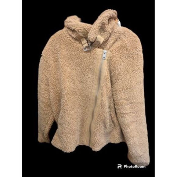 Levi's Women's  Sherpa‎ Moto Jacket, Camel Large ++ - Picture 1 of 4
